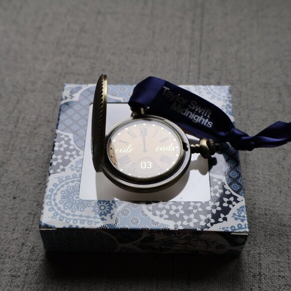 Taylor Swift Midnights Exile Ends Pocketwatch Ornament - Picture 4 of 5